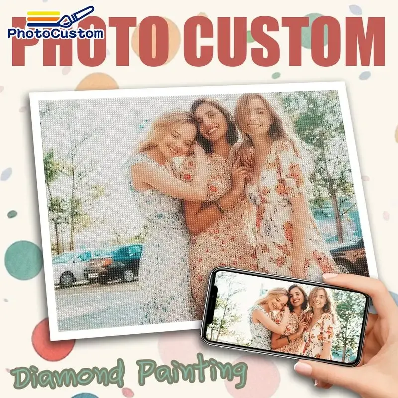 Diamond Painting Foto nach Wunsch quadratisch oder rund 15 bis 25 cm
