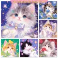 Diamond Painting Katze AB Diamanten rund oder quadratisch 20 bis 35 cm – 1