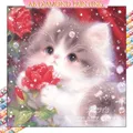 Diamond Painting Katze AB Diamanten rund oder quadratisch 20 bis 35 cm – Farbe VET3723