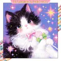Diamond Painting Katze AB Diamanten rund oder quadratisch 20 bis 35 cm – Farbe VET3721