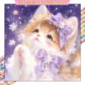 Diamond Painting Katze AB Diamanten rund oder quadratisch 20 bis 35 cm – Farbe VET3724