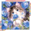 Diamond Painting Katze AB Diamanten rund oder quadratisch 20 bis 35 cm – Farbe VET3720