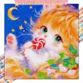 Diamond Painting Katze AB Diamanten rund oder quadratisch 20 bis 35 cm – Farbe VET3725