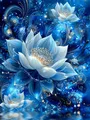 Diamond Painting Lotus Blume Fantasy Mosaik Strass Wanddekoration – Farbe 6542