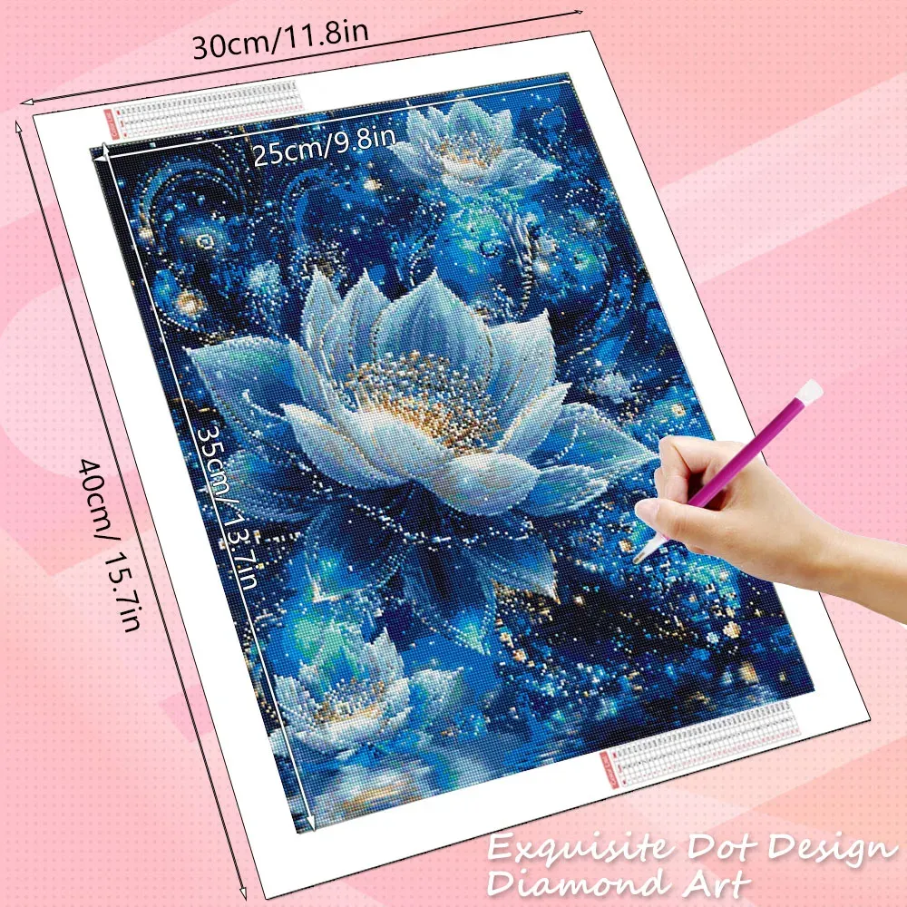 Diamond Painting Lotus Blume Fantasy Mosaik Strass Wanddekoration