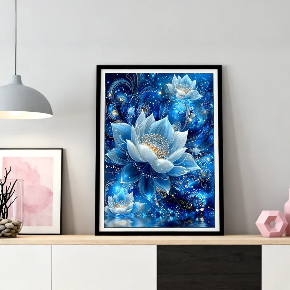 Diamond Painting Lotus Blume Fantasy Mosaik Strass Wanddekoration