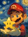 Diamond Painting Mario Bros Mosaik handgefertigt rund oder quadratisch – Farbe Gelb (A2)