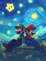 Diamond Painting Mario Bros Mosaik handgefertigt rund oder quadratisch – Farbe Burgunderrot (A4)