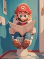 Diamond Painting Mario Bros Mosaik handgefertigt rund oder quadratisch – Farbe A19