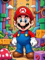 Diamond Painting Mario Bros Mosaik handgefertigt rund oder quadratisch – Farbe Grün (7)
