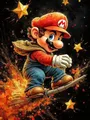Diamond Painting Mario Bros Mosaik handgefertigt rund oder quadratisch – Farbe Braun (17)