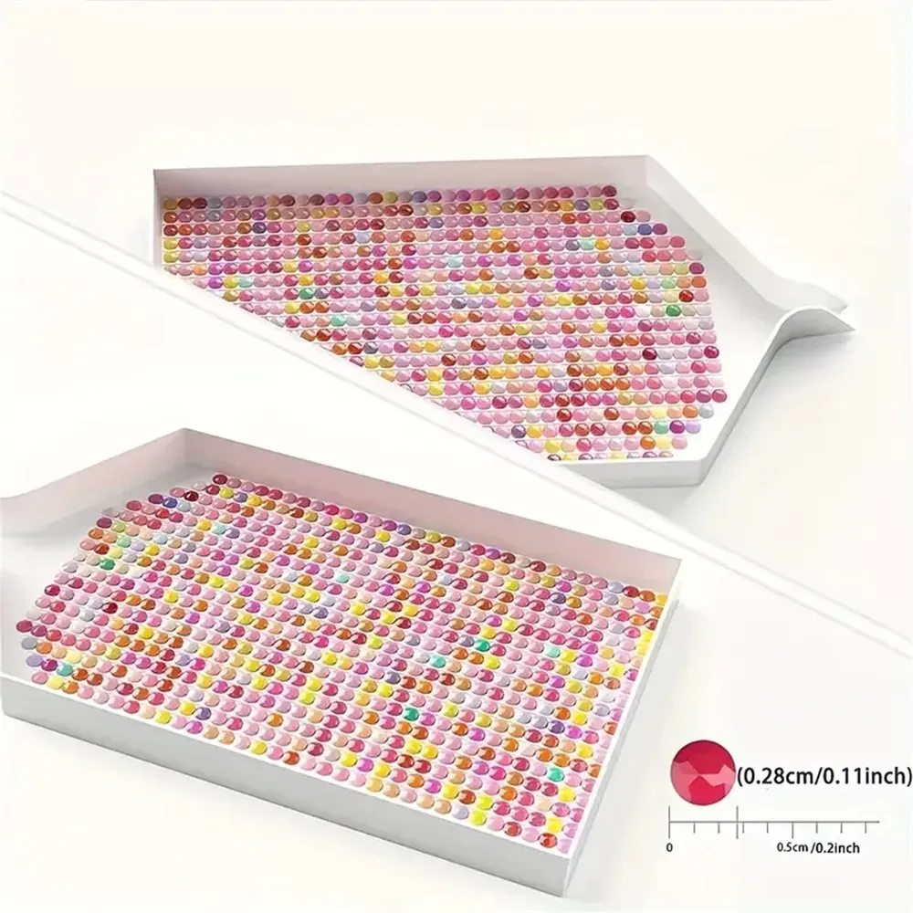 Diamond Painting Perlen 9600 Stück Kristall zufällig gefärbt 48 Arten