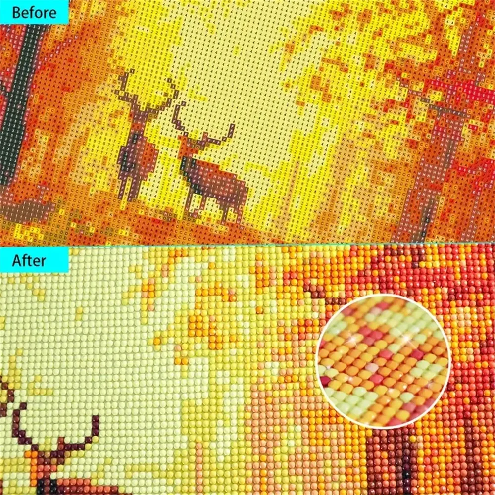 Diamond Painting Perlen 9600 Stück Kristall zufällig gefärbt 48 Arten