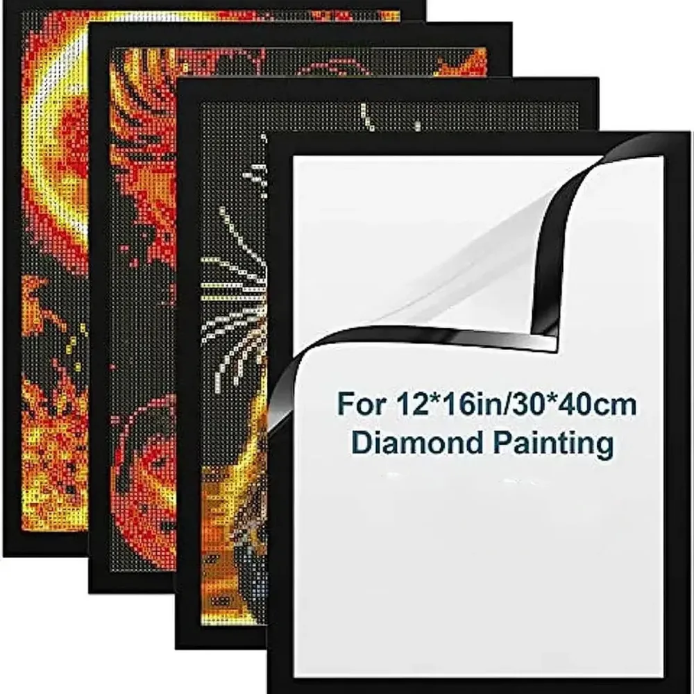 Diamond Painting Rahmen magnetisch 28 x 38 cm selbstklebend schwarz