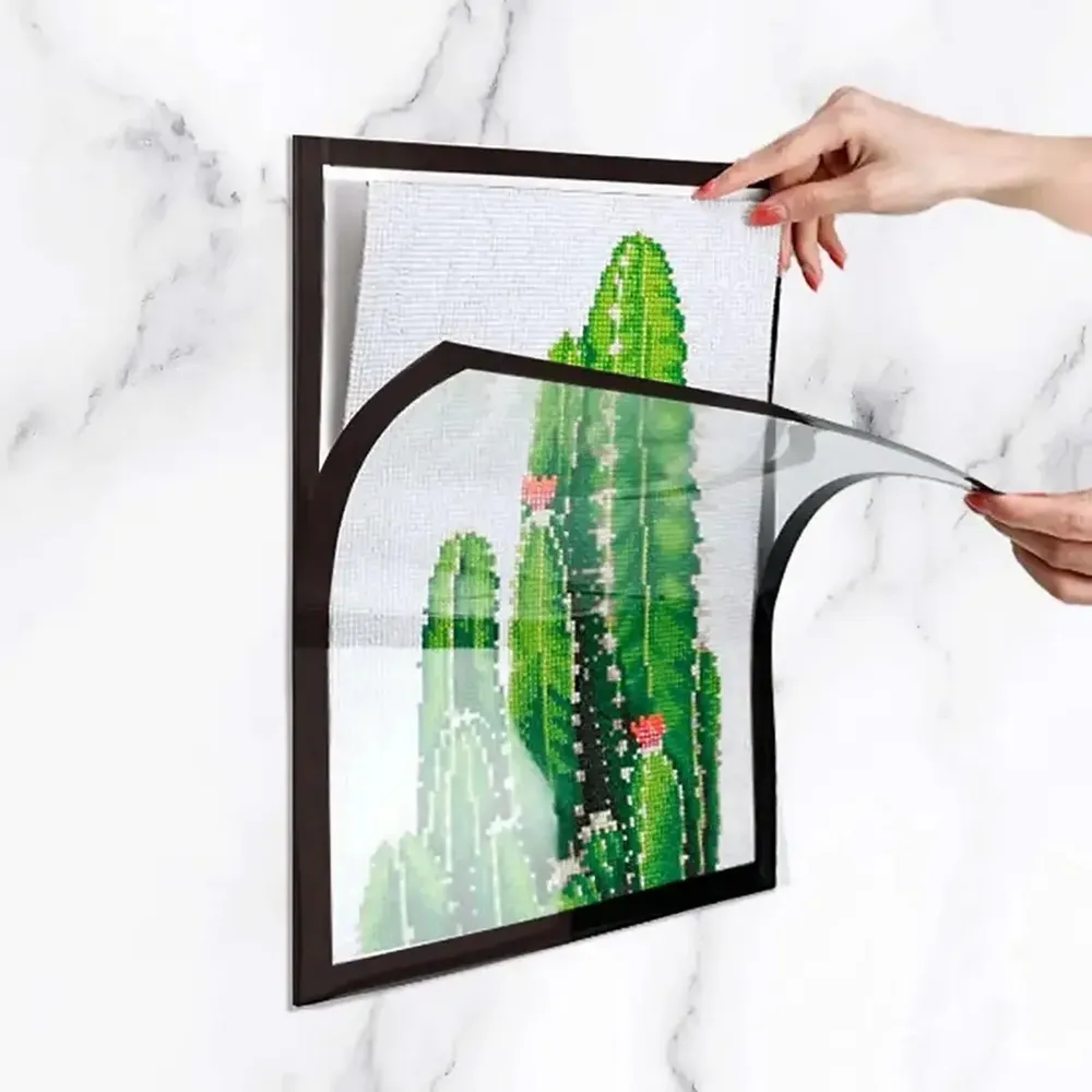 Diamond Painting Rahmen magnetisch 28 x 38 cm selbstklebend schwarz