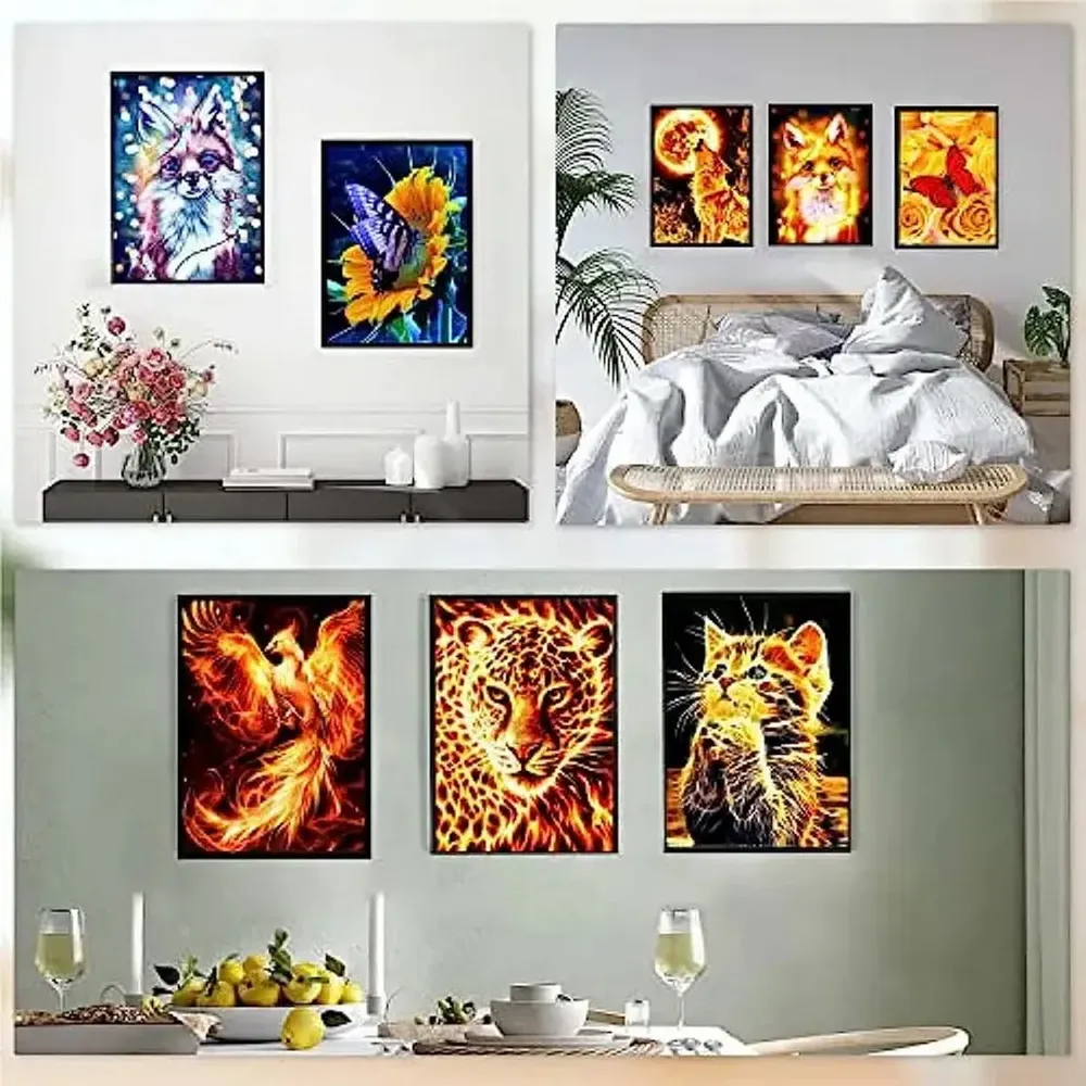 Diamond Painting Rahmen magnetisch 28 x 38 cm selbstklebend schwarz