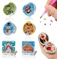 Diamond Painting Set kleiner Spiegel Weihnachtsmuster PU Leder Geschenk – 1