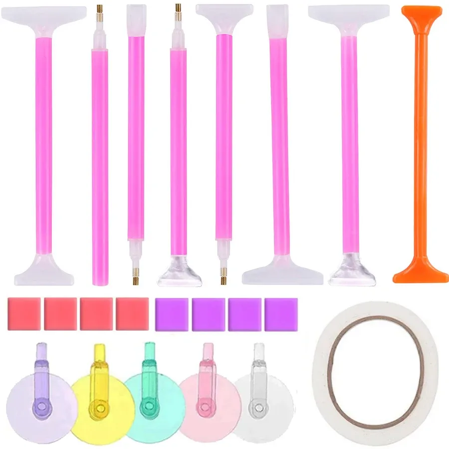 Diamond Painting Stift Kit Set mit Kleber Ton