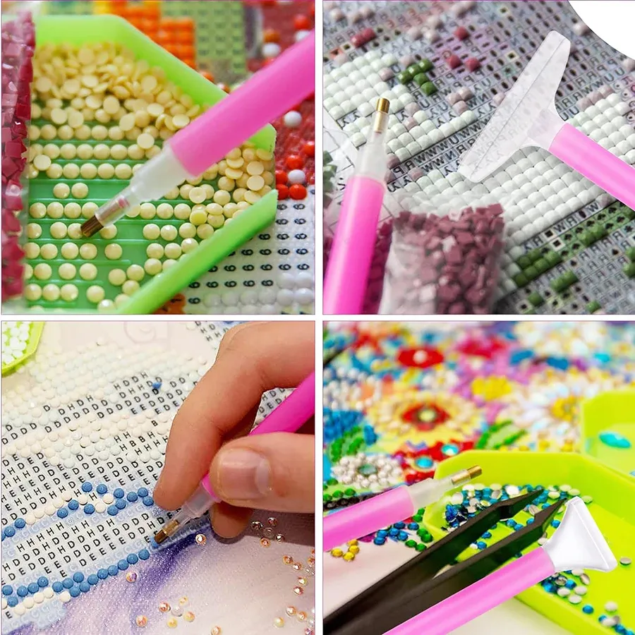 Diamond Painting Stift Kit Set mit Kleber Ton