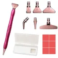 Diamond Painting Stift mit Ersatz Stift Köpfen – Farbe rose red-SET 2