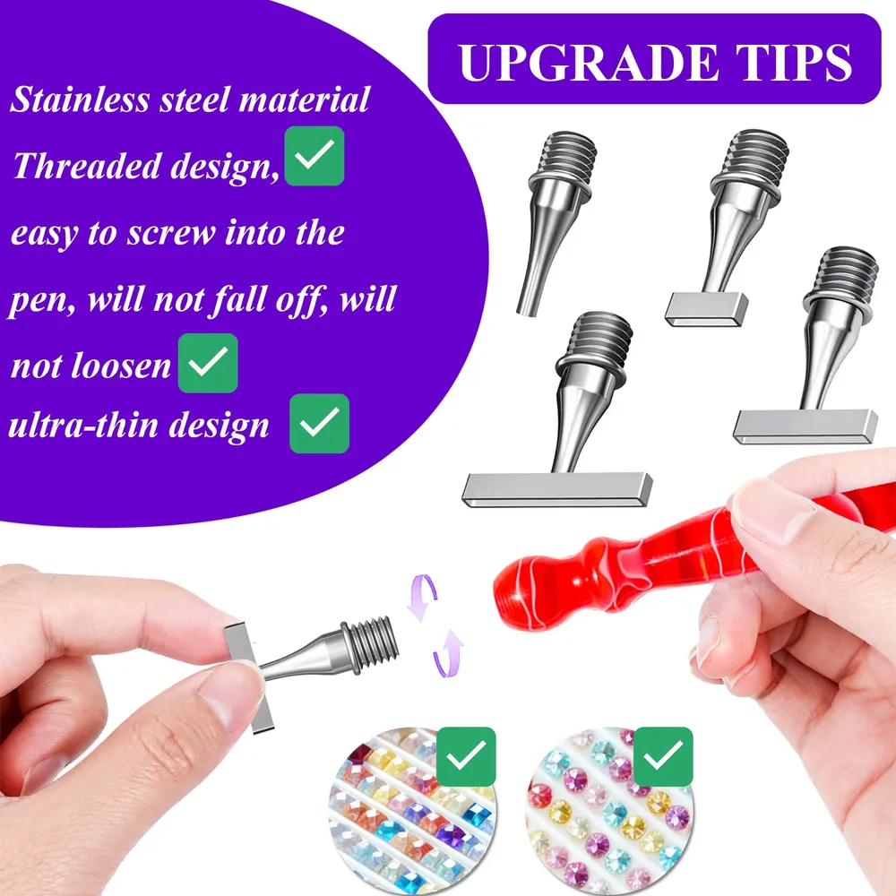 Diamond Painting Stift mit Gewinde Metallspitzen