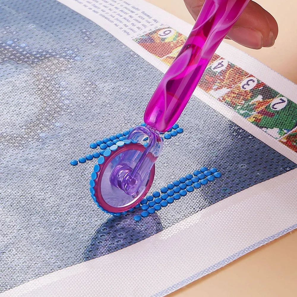 Diamond Painting Stift mit Kleberoller und Bohrstiftköpfen