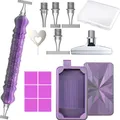 Diamond Painting Stiftset mit 1 bis 9 Stahlspitzen – Farbe Black Purple
