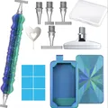Diamond Painting Stiftset mit 1 bis 9 Stahlspitzen – Farbe Blue Green