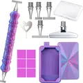Diamond Painting Stiftset mit 1 bis 9 Stahlspitzen – Farbe Blue Purple