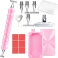 Diamond Painting Stiftset mit 1 bis 9 Stahlspitzen – Farbe Pink