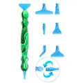 Diamond Painting Stiftset mit 6 austauschbaren Spitzen – Farbe D Green 6 Plastic