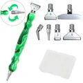 Diamond Painting Stiftset mit 6 austauschbaren Spitzen – Farbe D Green 6 Metal