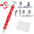 Diamond Painting Stiftset mit 6 austauschbaren Spitzen – Farbe D Red 6 Metal