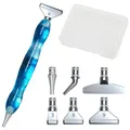Diamond Painting Stiftset mit 6 Metallstiftköpfen – Farbe F Blue Metal Tip