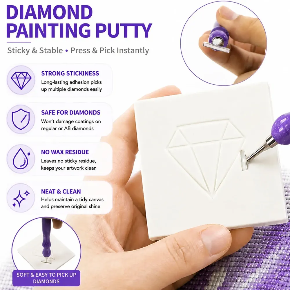 Diamond Painting Stiftset mit Rollwerkzeug und Tablett