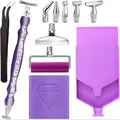 Diamond Painting Stiftset mit Rollwerkzeug und Tablett – Farbe Purple