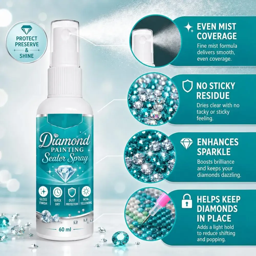 Diamond Painting Versiegelungsspray 60 ml hochglänzend schnell trocknend