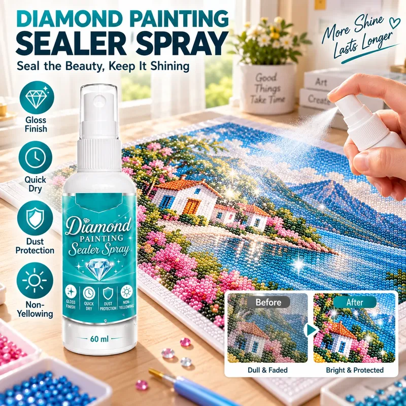 Diamond Painting Versiegelungsspray 60 ml hochglänzend schnell trocknend