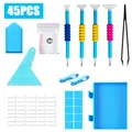 Diamond Painting Werkzeugset mit Aufbewahrungsbehälter – Farbe 45pcs Blue