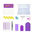 Diamond Painting Werkzeugset mit Aufbewahrungsbehälter – Farbe 56pcs