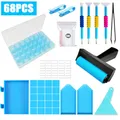 Diamond Painting Werkzeugset mit Aufbewahrungsbehälter – Farbe 68pcs Blue
