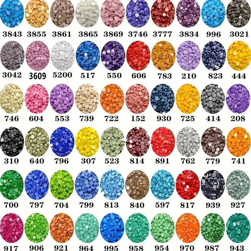 Diamond Painting Zubehör 60 Farben je 500 Diamanten für Kunst