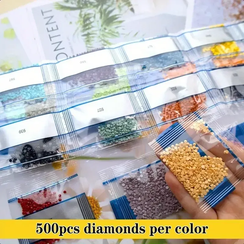 Diamond Painting Zubehör 60 Farben je 500 Diamanten für Kunst