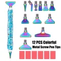 DIAPAI Diamond Painting Leuchtstift mit 12 Metallspitzen – Farbe blue metal color