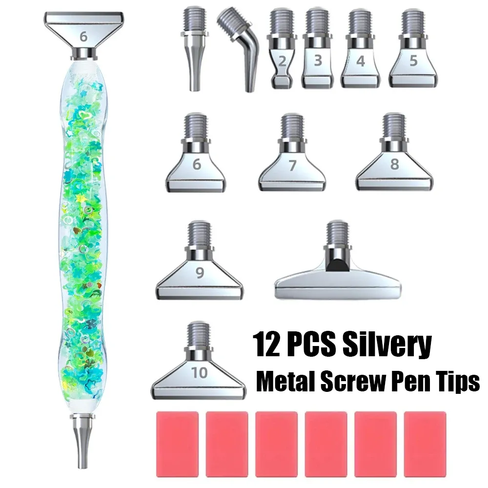 DIAPAI Diamond Painting Leuchtstift mit 12 Metallspitzen