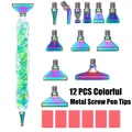 DIAPAI Diamond Painting Leuchtstift mit 12 Metallspitzen – Farbe green metal color