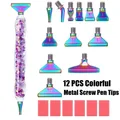 DIAPAI Diamond Painting Leuchtstift mit 12 Metallspitzen – Farbe Purple metal color