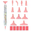 DIAPAI Diamond Painting Leuchtstift mit 12 Metallspitzen – Farbe White Pink head