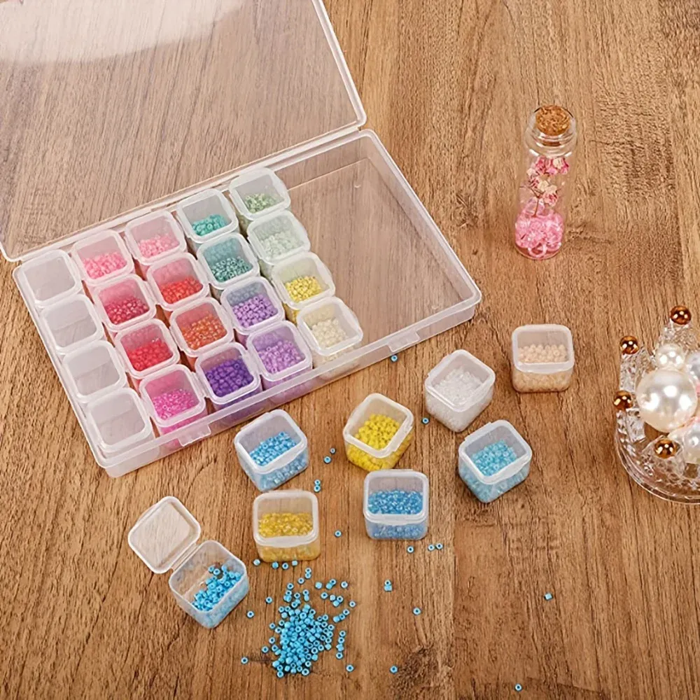 DIY Aufbewahrungsbox 28 oder 56 Fächer für Perlen und Schmuck