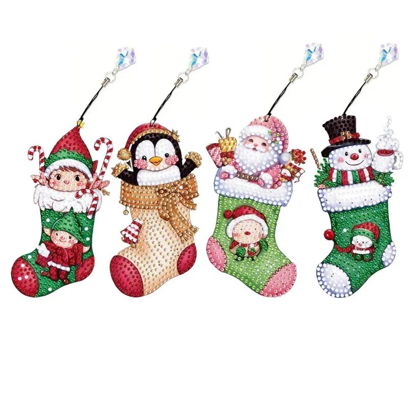 DIY Diamantmalerei Lesezeichen Weihnachtsfest Serie mit Anhänger